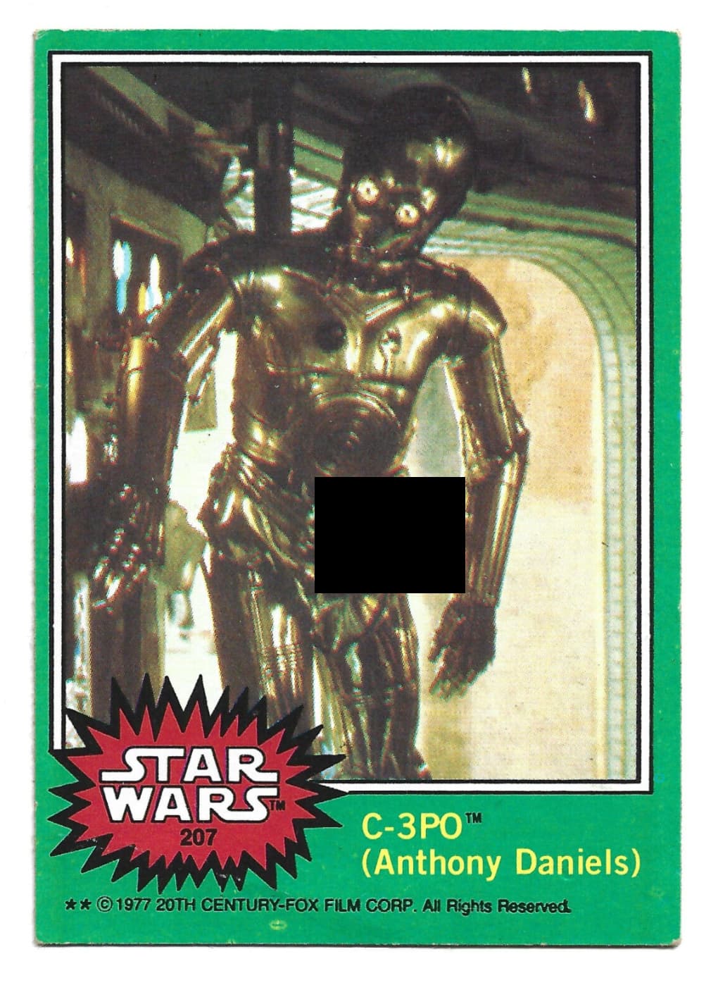 The 1977 “Goldenrod”  C-3PO trading card 